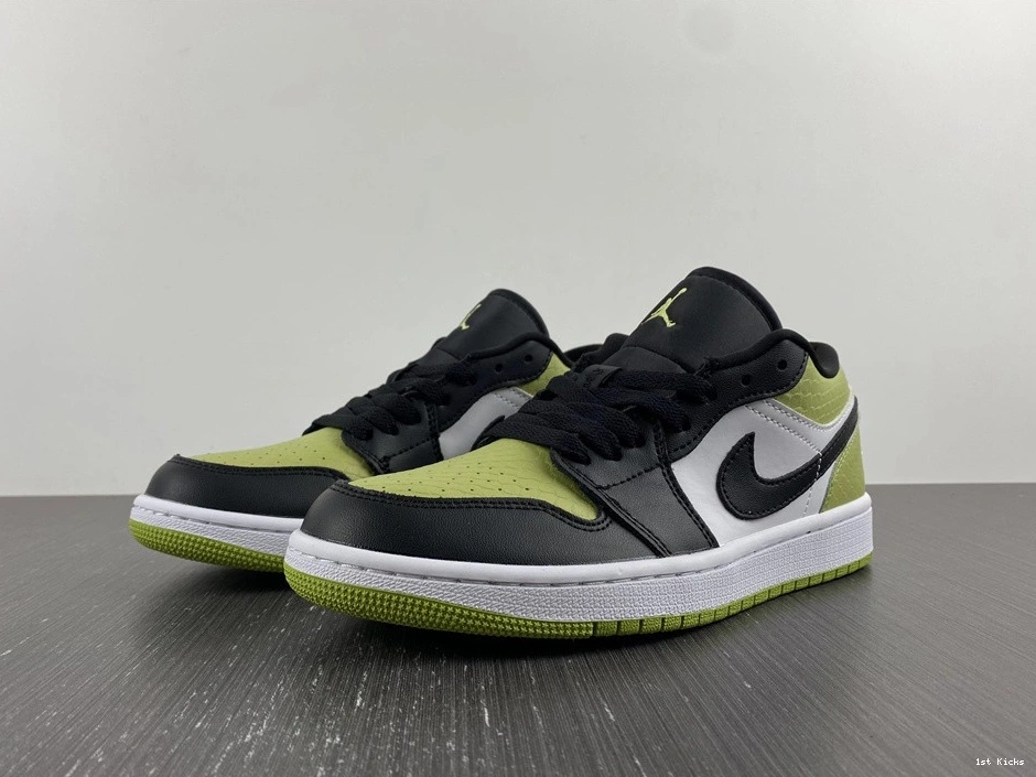 Green Snakeskin DX4446-301 Vivid Jordan (W) 1 Low - 1012